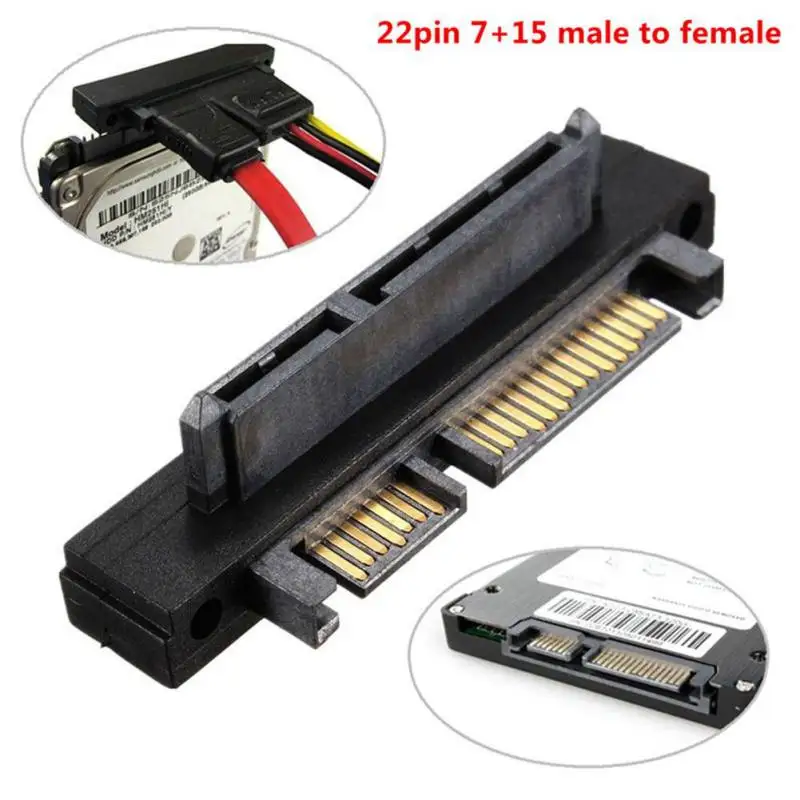 Переходник удлинитель SATA 22 Pin (7 + 15) штырь гнездо под углом 90 градусов для защиты