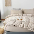 Комплект постельного белья в японском стиле, комплект пододеяльника с наволочкой 220x240, пододеяльник в коричневую клетку 200x200, покрывало с одеялом большого размера