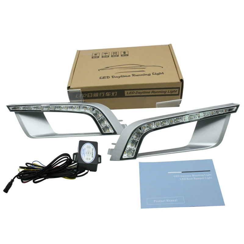 

2Pcs for 2016 Ford Ranger with Yellow Light, Dual-Color LED Daytime Running Lights