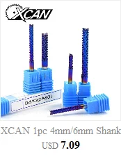 XCAN 10 шт. 0,5-3.175nn Карбид печатной платы Miling резка 3,175 мм хвостовик гравировальный станок с ЧПУ Концевая фреза