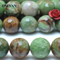 onevan natural green opal beads 8mm 10mm loose faceted round stone bracelet necklace jewelry making diy accessories gift design