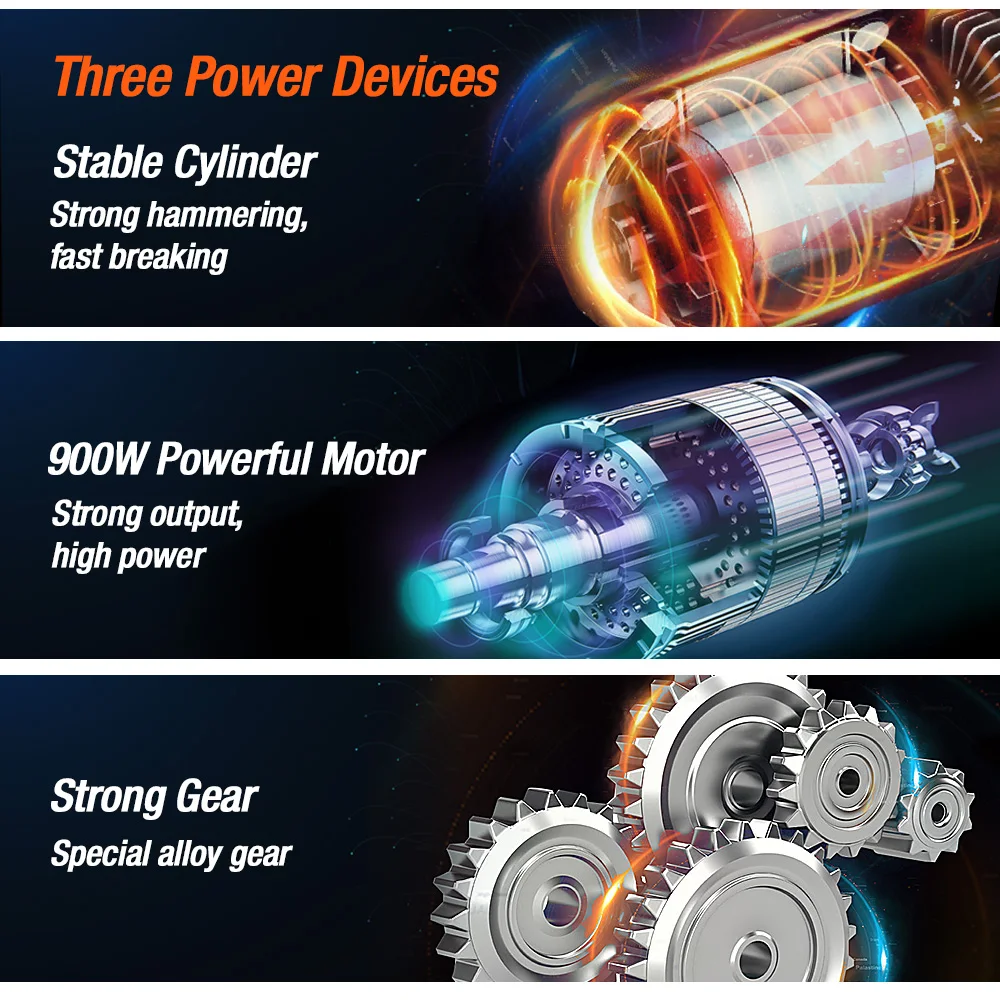 ValueMax 900 Вт дрель с вращающимся молотком (VDE Plug) тяжелый электрический проводной