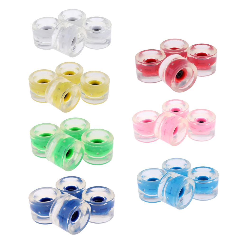 

4pcs Skateboard Wheels, 70mm, 78a, PU, Flashing, Light Up, Replacement Wheels