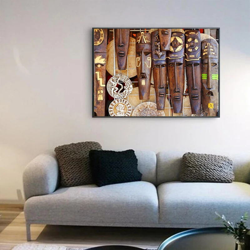 Женская маска религиозные плакаты и принты холст живопись настенный