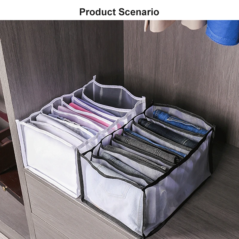 Ящик для хранения нижнего белья дома джинсов складной бюстгальтер трусики