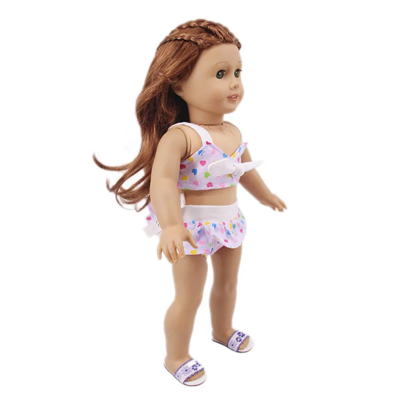 LUCKDOLL маленький свежий, милый купальник подходит 18 дюймов Американский 43cmBabyDoll одежда аксессуары, игрушки для девочек, поколение, подарок на день рождения