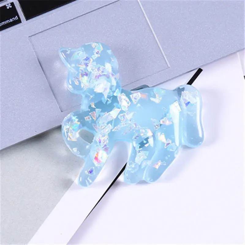 Милый мультяшный Единорог наполнитель для прозрачной/пушистой грязевой коробки