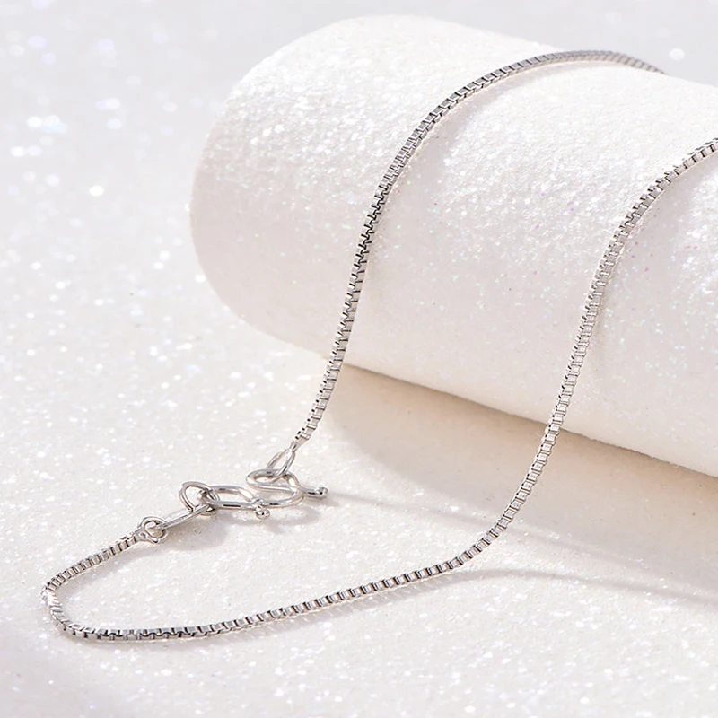 YANHUI прочная W застежка дизайн цепочка из серебра 925 пробы тонкое ожерелье звеньев