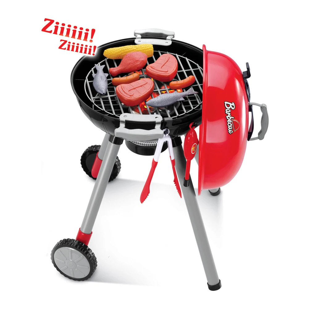 

Simulation Toy Set Lighting Sound BBQ Variety Barbecue Cart Play House For Children