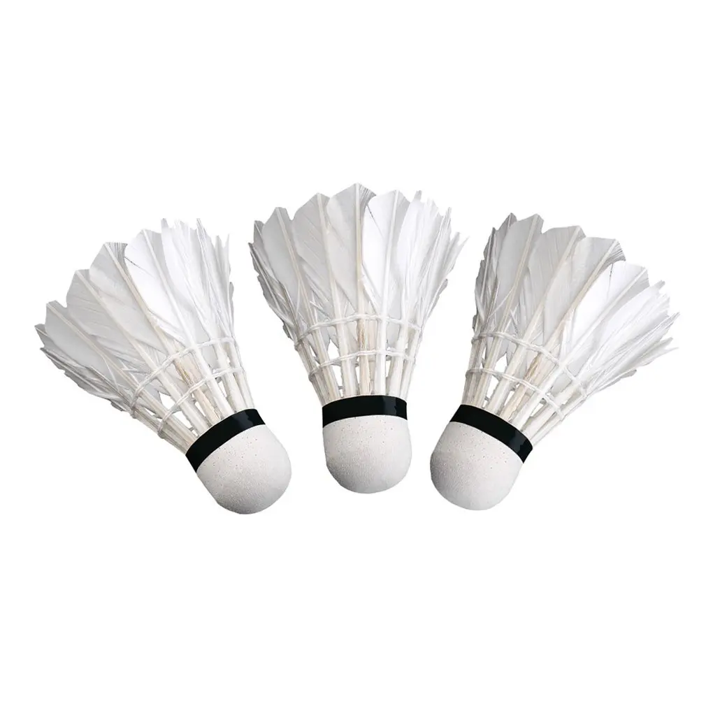 

3Pcs Goose Feather Badminton Durable Sports Training Badminton Balls Sport Plastic Shuttlecock For Indoor Outdoor Badminton Game