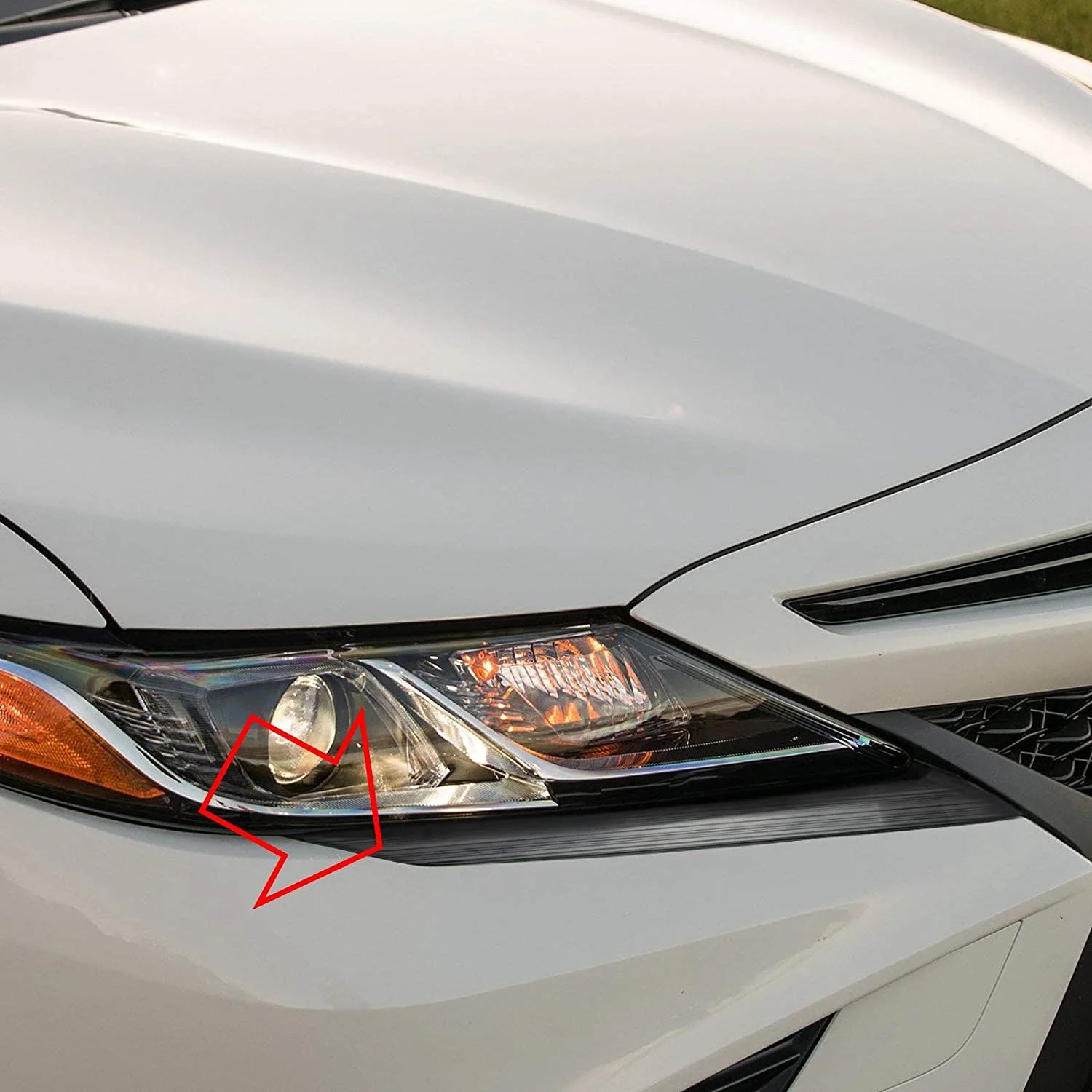 Black Titanium Steel Headlight Eyelid Cover Lamp Eyebrow Molding trims for Toyota Camry SE XSE 2018-2021 Accessories | Автомобили и