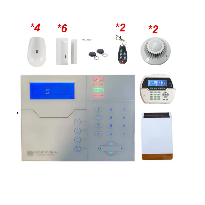Самая продаваемая сигнализация TCP IP охранная GSM домашняя система GPRS с функцией RFID