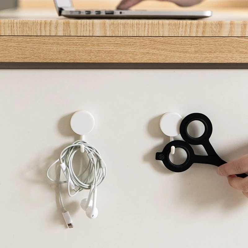 

10 PCS Sticky Hook Creative Wall Key Holder Free Punch Clothes Rack Door Hanger Wall Strong Hangers Home Decoration Accessories