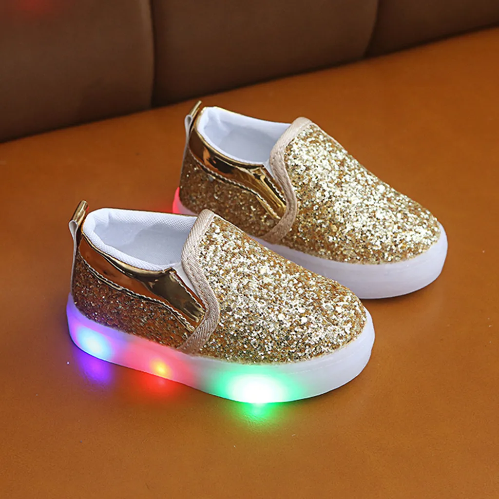 Новинка 2019 модная детская Легкая спортивная обувь для маленьких девочек и