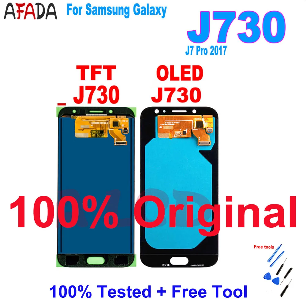 Original Super Amoled LCD For Samsung Galaxy J7 Pro 2017 J730 J730F LCD Display Touch Screen Digitizer AssemblyJ730 J730F LCD