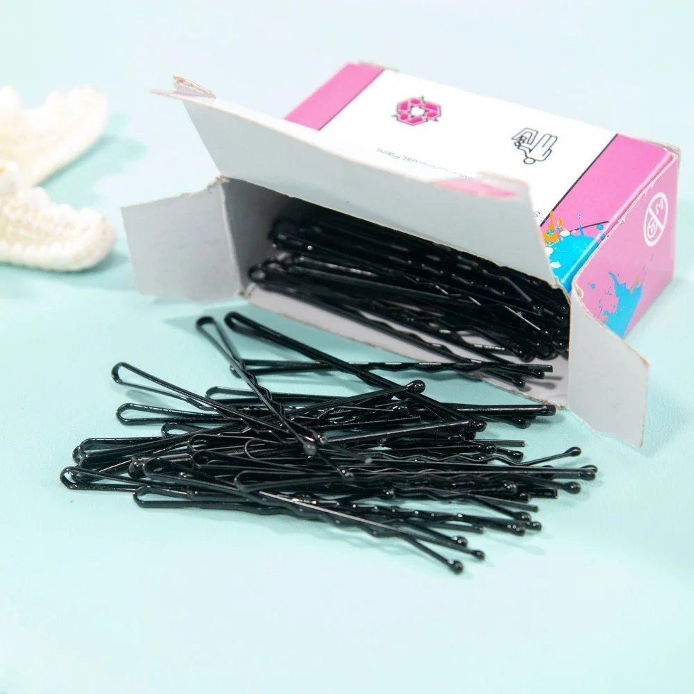 100pcs/lot Hair Clips Small Black Hairpins for Women Pin Lady Bobby Pins Invisible Wave Hairgrip Barrettes Accessories | Красота и