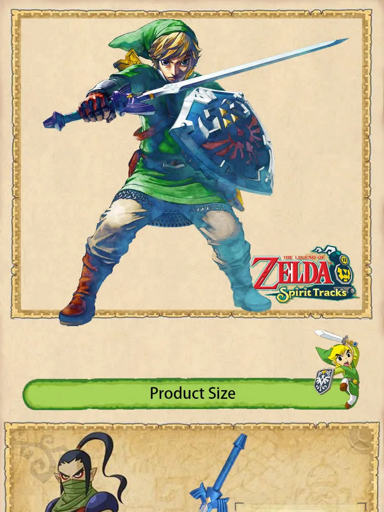 1:1 с игрой "Legend of Zelda" Link Sky Shield and Sky Sword Косплей PU реквизит Cos оружие Хэллоуин оружие Косплей сценический реквизит игрушки