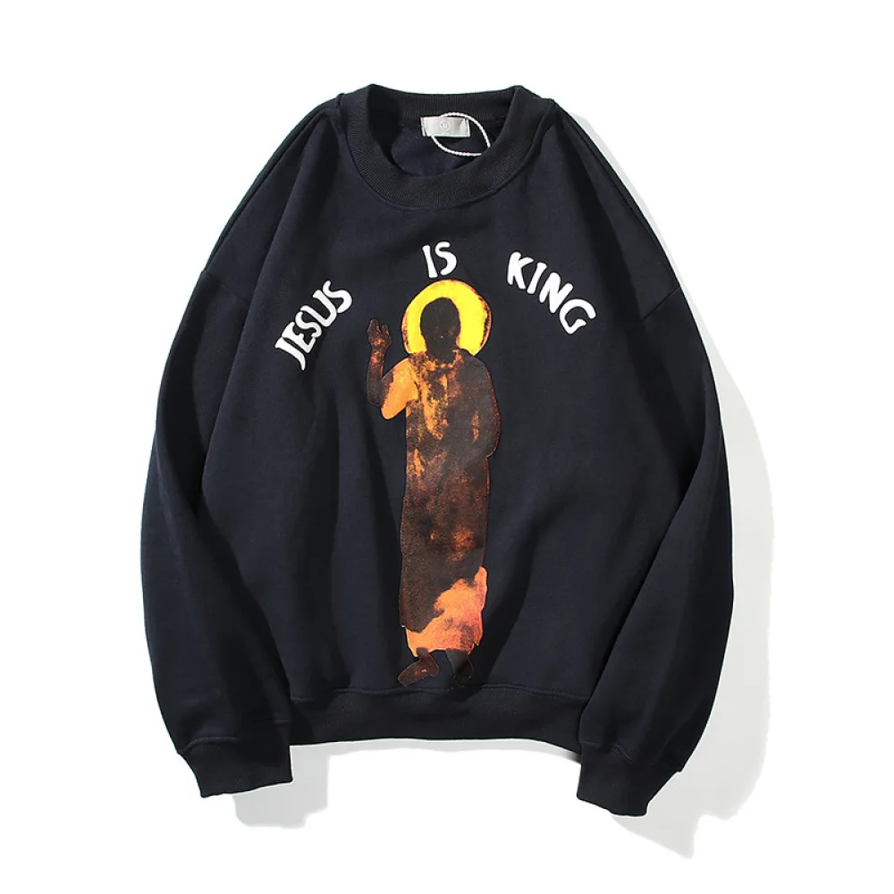 

KANYE West Jesus Is King Fleece Sweatshirt Men and Women Loose Casual Streetwear Hoody Oversize Hip Hop Stranger Things Hoodies