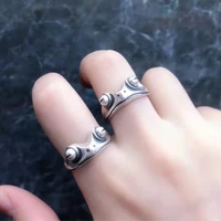 retro frog with elegant design and artistic style without inlaid bohemian opening ring friend gift silver jewelry unisex