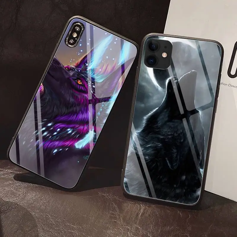 

Art of wolf Phone Case Tempered Glass For iPhone 12 Pro Max Mini 11 Pro XR XS MAX 8 X 7 6S 6 Plus SE 2020 case