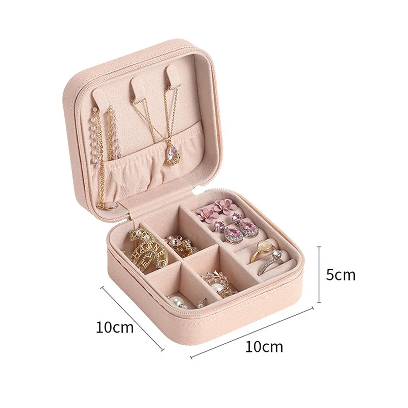 

Jewelry Organizer Display Travel Jewelry Case Boxes Portable Jewelry Box Leather Storage Organizador