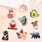 Креативная модная брошь в виде капли мультяшных фруктов, животных, масляных капель, булавка для джинсовой сумки, подарок для друзей, мужская и женская модная бижутерия, украшение для одежды