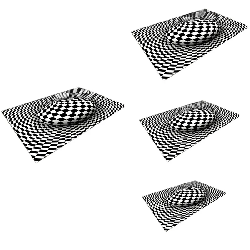 

3D Visual Carpet, Living Room, Bedroom, Coffee Table, Geometric Three-Dimensional Illusion Floor Mat