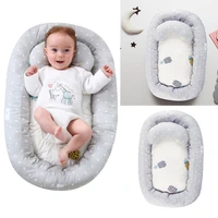portable baby nest bed crib removable washable protect cushion with pillow crib travel bed infant toddler for newborn baby bed