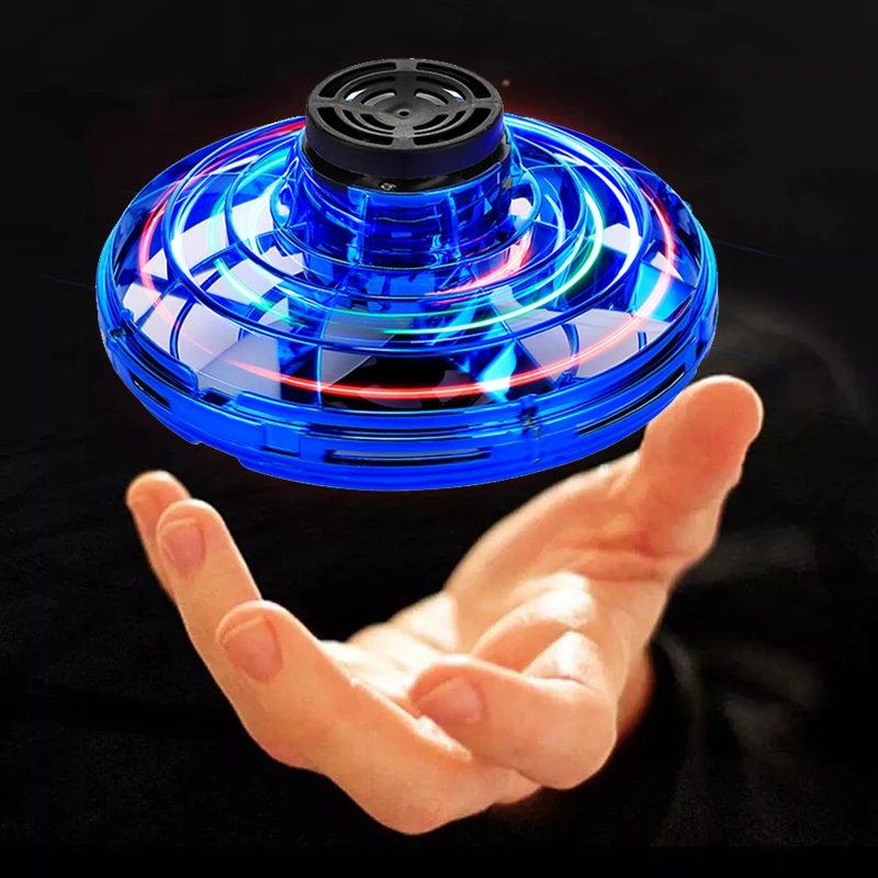 Мини НЛО светодиодный Дрон Квадрокоптер Игрушки Летающий на кончик пальца