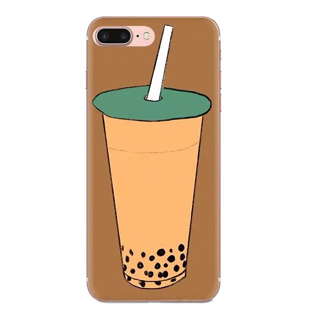 Cartoon Cute Pearl Milk Tea Design TPU Mobile Shell For Galaxy J1 J2 J3 J330 J4 J5 J6 J7 J730 J8 2015 2016 2017 2018 mini Pro | Мобильные