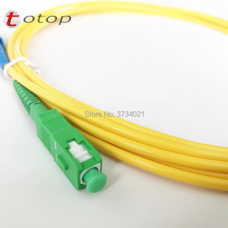 50 шт./лот SC/APC FC/UPC LC/APC SC/UPC 3 м в длину 0 мм G657B3 желтый оптоволоконный