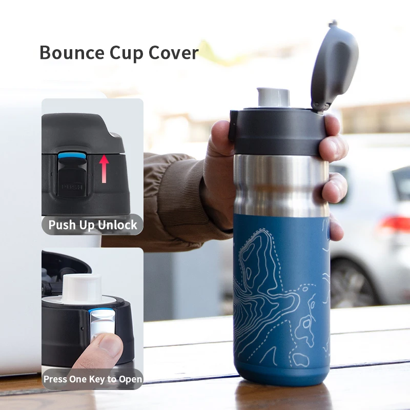 Naturehike 500ml Insulation Cup Bounce Cap 316 Stainless Steel Portable 24 Hour Heat/Cold Preservation Outdoor Travel | Спорт и