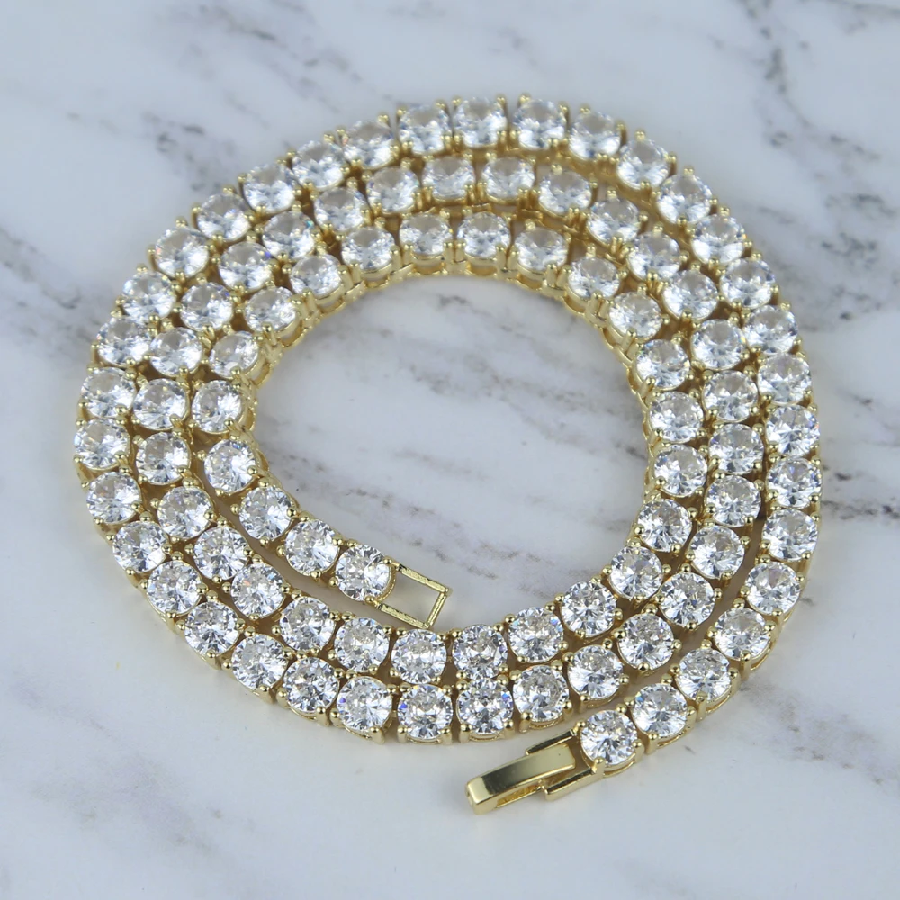 Цепочка с подвеской в стиле хип-хоп Мужская Классическая цепь для тенниса или