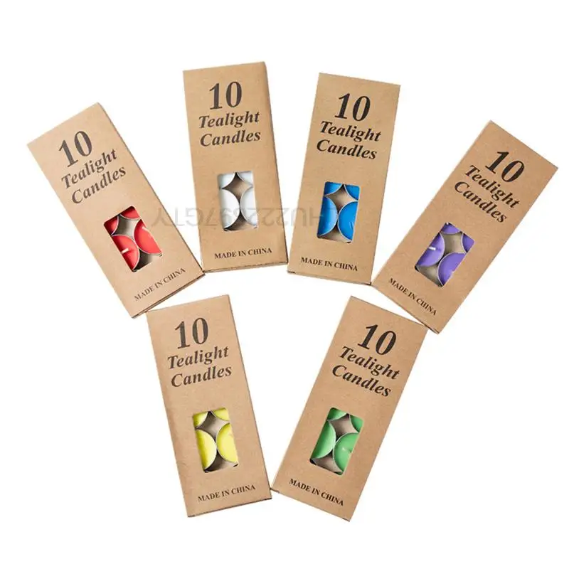 

10 шт. романтическая ароматерапия чай восковая свеча день рождения свадьба вечеринка Свеча