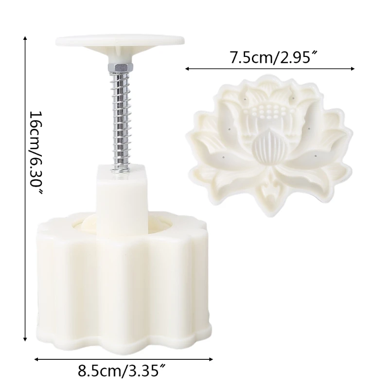 

1 Set Hand-Pressure Moon Cake Mould Traditional Chinese Style Pastry Tool Moon Cake Maker Bath Bombs Food-Grade Plastic DIY