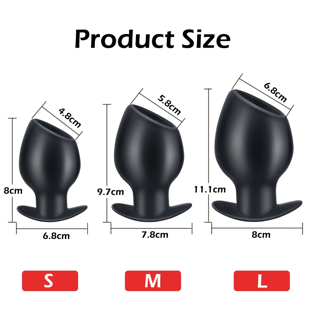 Anal Dilator Hollow Butt Plug Silicone Vaginal Speculum Adult Sex Toys Prostate Massager Anus Expander Intimate Goods For Unisex | Красота и