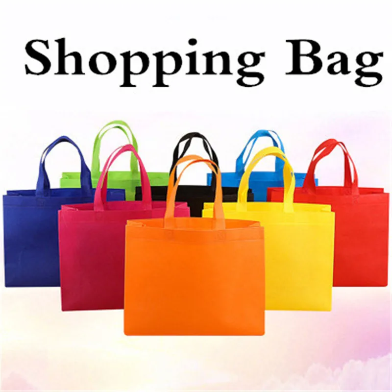 

9 Colors Reusable Portable ECO-friendly Supermarket Outdoor Large Capacity Non-woven Foldable Shopping Handbag Grocery Bag