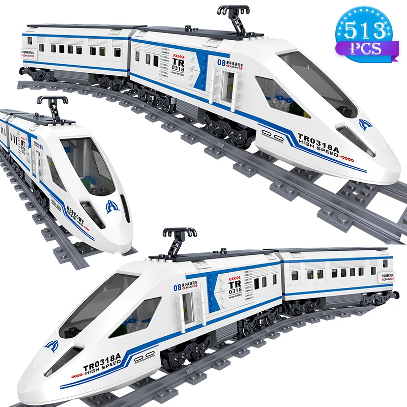 Diy Железнодорожный транспорт статическая роскошная модель высокоскоростного
