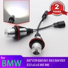 Яркие светодиодные габаритные огни Angel Eyes, 2 шт., 20 Вт, лампы для BMW E87, E39, M5, E60, E61, E63, E64, M6, E65, E66, E83, X3, E53, X5 2000-2008