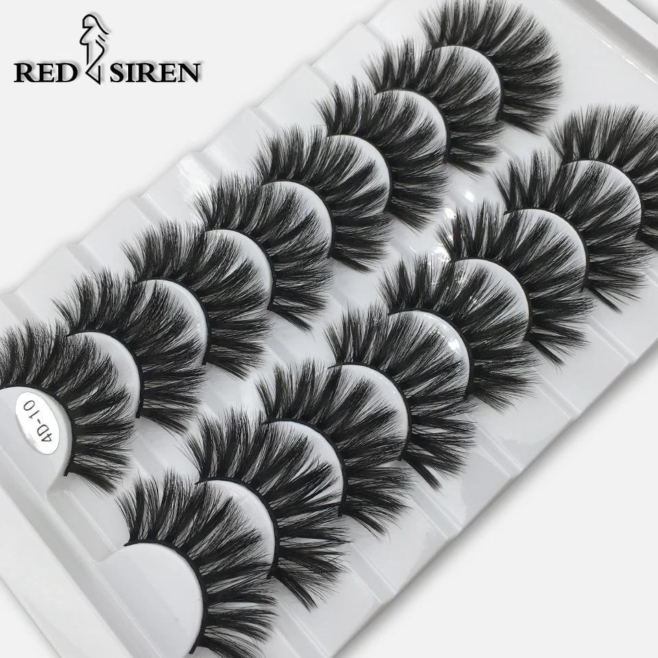

RED SIREN 8 Pairs Eyelashes 3d Faux Mink Lashes Handmade Thick Crisscross Natural Eyelashes Makeup Lash Vendors wholesale Lashes