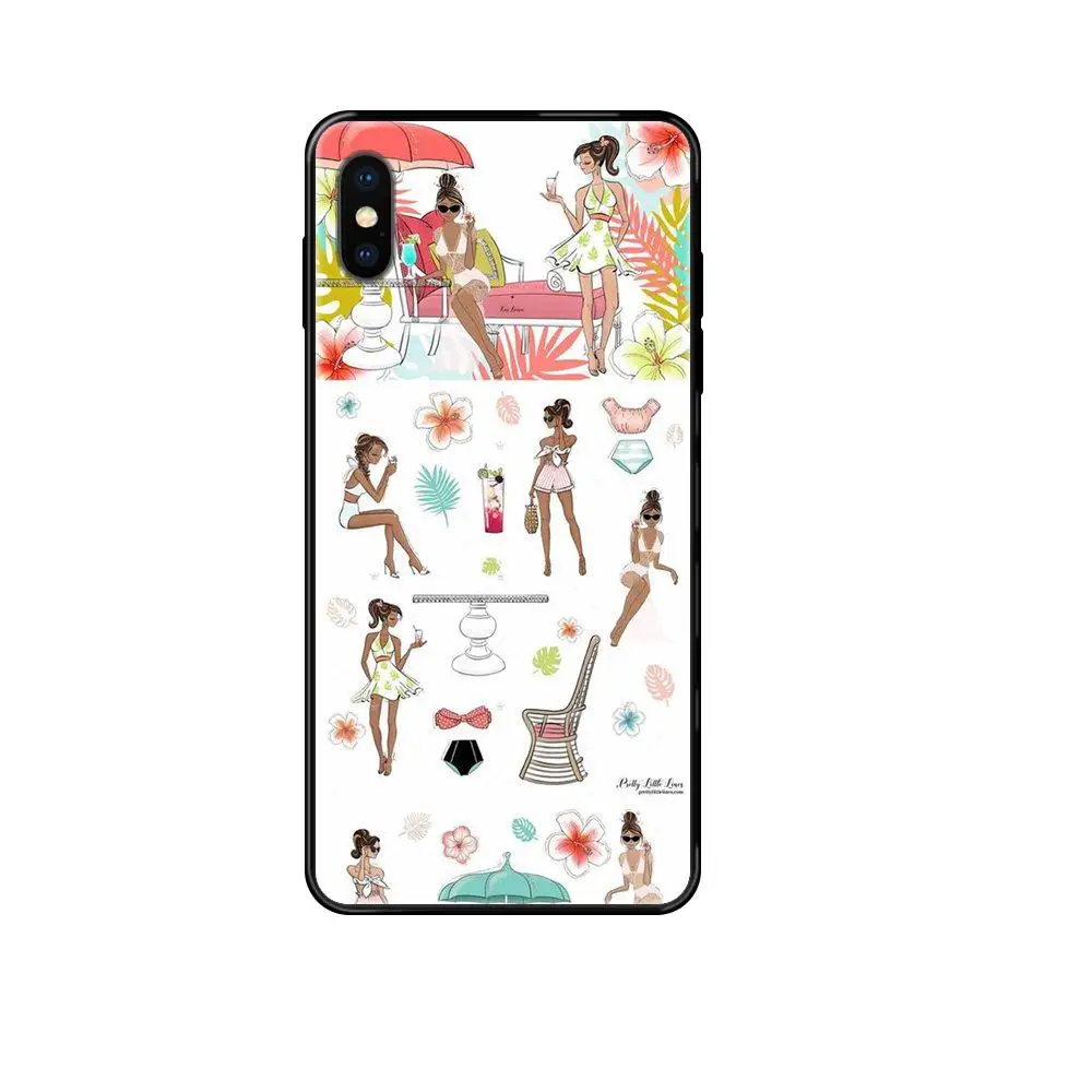 Для Huawei P40 P30 P20 P10 P9 P8 Lite Plus Pro 2017 P Smart 2019 TPU художественный принт It Is A Girl тропический