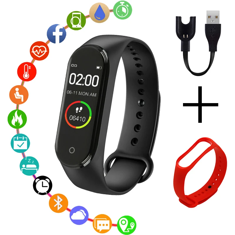 M4 Men's Electronic Watches Pedometer Anti-lost Connect The Phone Suitable For Men Women Casual Fashion Date Display Bluetooth  - buy with discount