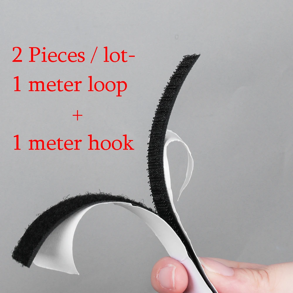 1 метр черный крюк и петля Magic Высокое качество нейлон Стикеры клей Disks16/20 Вт 30 50 мм