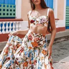 Международная торговля в Европе и Америке, новый стиль, женская модная юбка с принтом, летняя сексуальная пляжная юбка