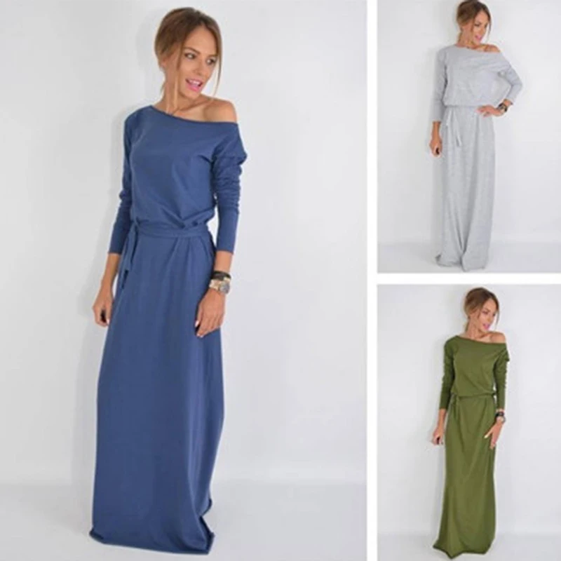 Платье женское длинное с длинным рукавом|Женские платья| |