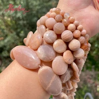 natural sunstone stone beads loose spacer for diy woman man necklace bracelet earring jewelry making strand 15 free shipping