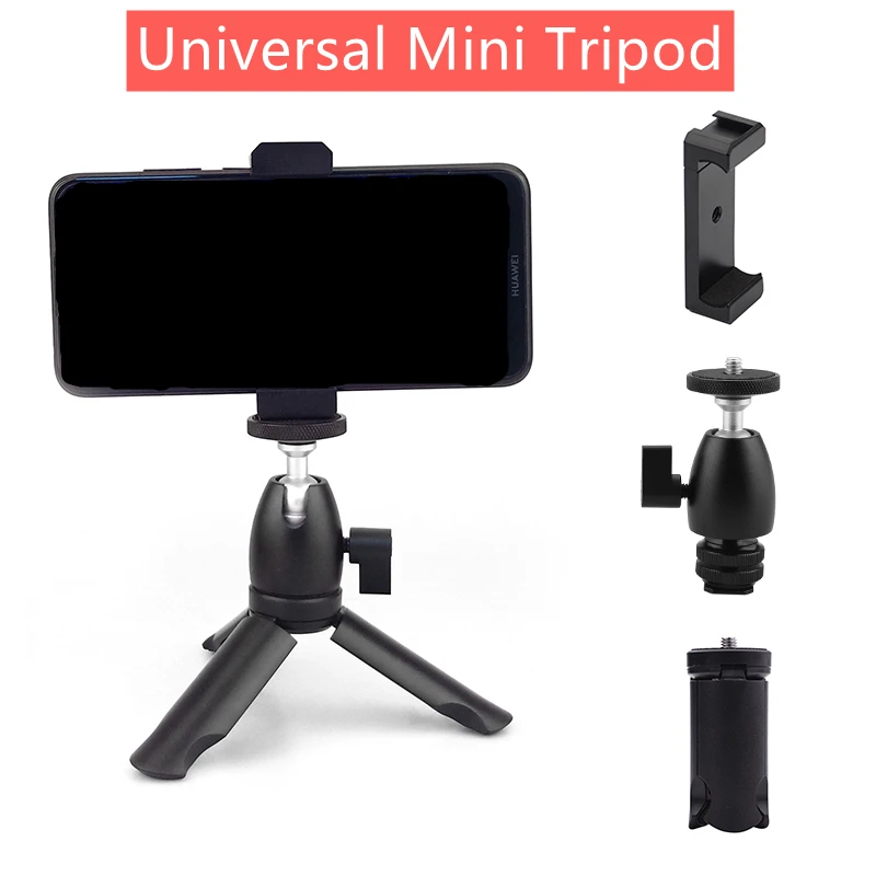 Универсальный мини-штатив 1/4 дюйма для телефона держатель для экшн-камеры ручной держатель PTZ монопод для iPhone/Xiaomi/DJI/insta360