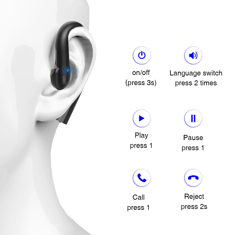 Ультралегкие беспроводные наушники Chiclits Bluetooth 5 0 с Ушными крючками
