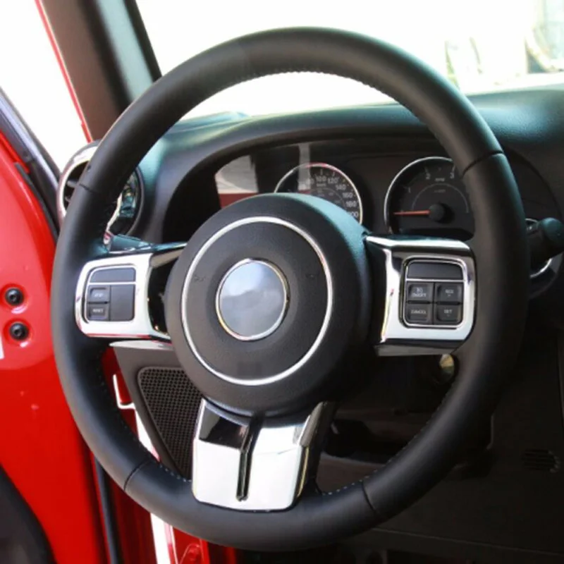 3 шт. наклейка на руль автомобиля s для Jeep Wrangler JK 2011-2016 автомобильный внутренний