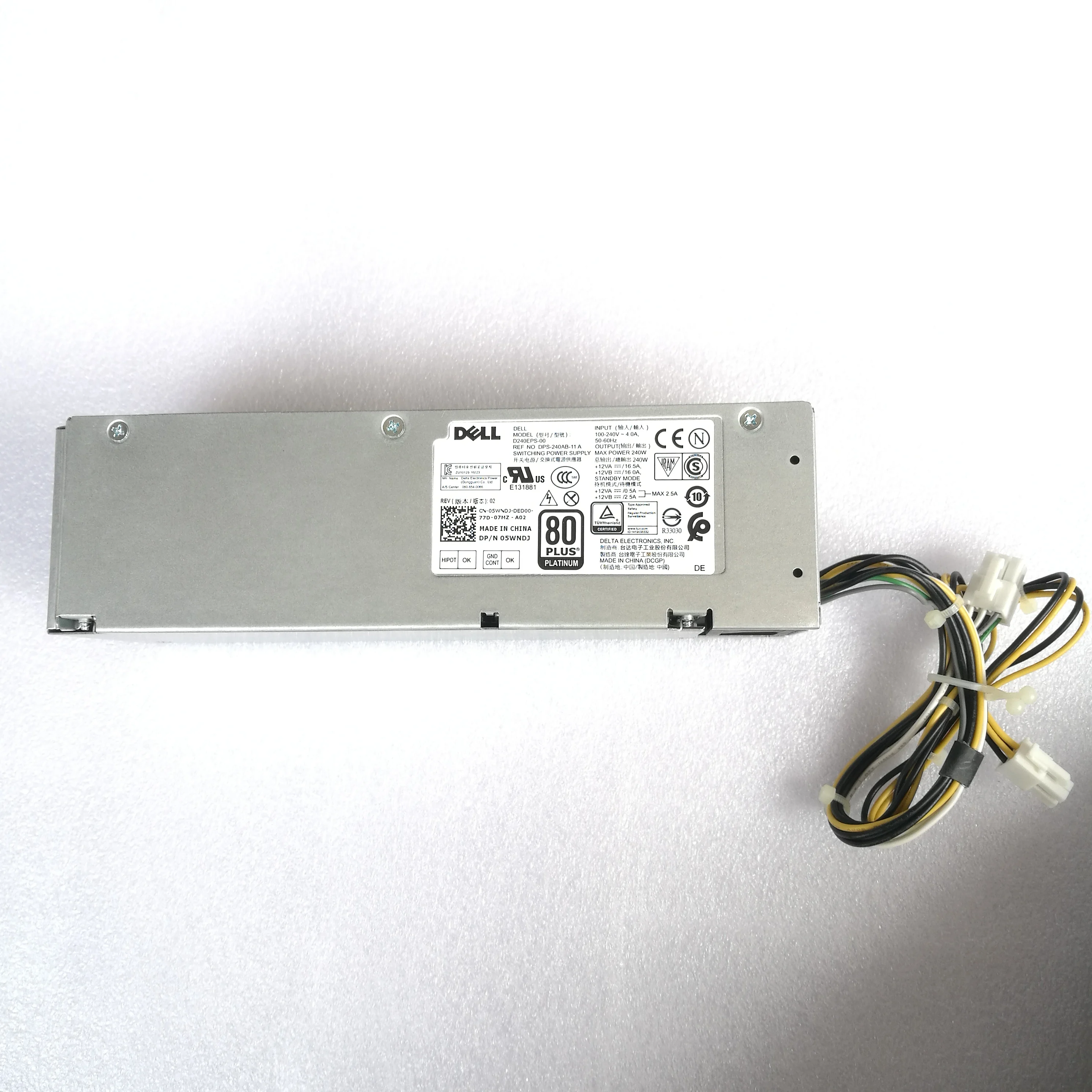 

New 240W PSU H240AS-02 4GJV9 D240EPS-00 5WNDJ for DELL 3667 3668 Power Supply